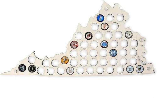Vista 26 de Torched Tapa de cerveza Mapa Alabama, Estados Unidos tapa de cerveza titular decoración de pared, regalo para amantes de la cerveza para hombres