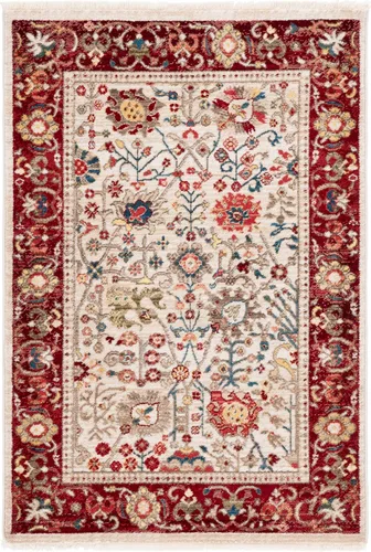Vista 32 de SAFAVIEH Kashan Collection - Alfombra de área de 2 x 3 pies, color beige y gris pardo, diseño oriental tradicional, no desprende pelusa y de fácil