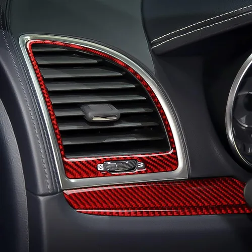 Vista 8 de Adhesivos de salida de aire A/C de coche para 2015-2023 Chrysler 300 / 300C / 300S / Limited/Touring Accesorios Adhesivos de interior de fibra