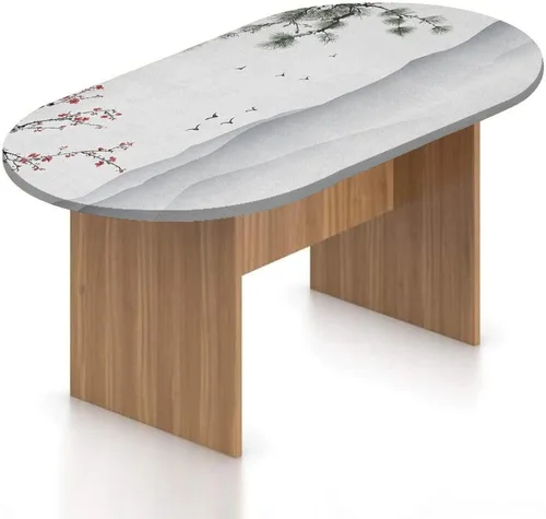 Vista 12 de Mantel ovalado ajustable para mesa de patio, de poliéster elástico floral, bonito mantel con estampado romántico retro de flores de primavera, se