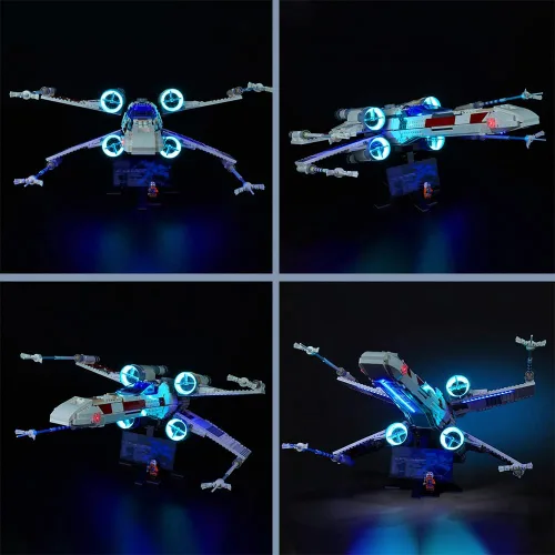 Vista 3 de BrickBling Kit de luces compatible con Lego UCS X-Wing Starfighter (sin modelo), luces creativas compatibles con Lego 75355, gran sorpresa