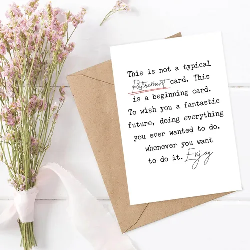 Vista 2 de Emily gift Tarjeta de jubilación inspiradora de nuevos comienzos - Aquí está el futuro - Jubilado - Feliz jubilación - Felicitaciones por su