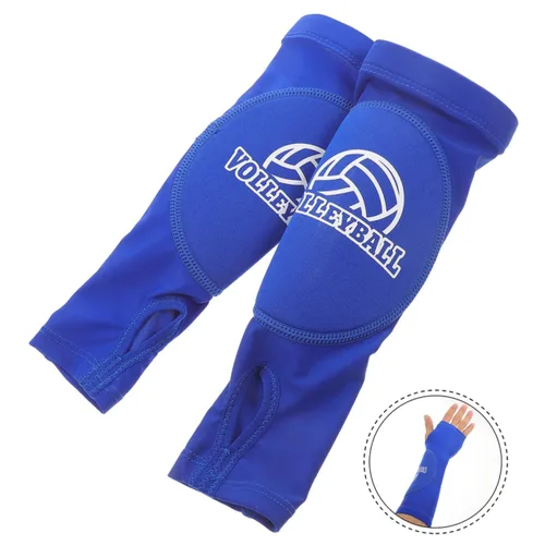 Vista 7 de Protectores de brazo de voleibol para mujer, 2 pares de protectores de brazo deportivos, coderas acolchadas, soporte de muñeca transpirable