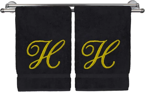 Vista 179 de Toalla de mano con monograma, regalo personalizado, 16 x 30 pulgadas, extra absorbente, 100% algodón turco, acabado de rizo suave, para baño, cocina