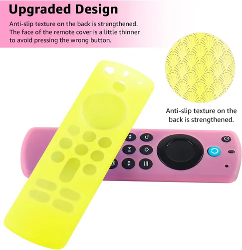 Vista 2 de （3 Pack） ONEBOM Funda Protectora de Silicona para Control Remoto, Funda de Silicona para Control Brilla en la Oscuridad