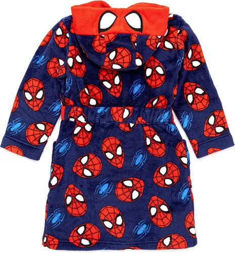 Vista 4 de Marvel Spider-Man - Bata de vestir para niños y niñas, bata de pijama, Azul