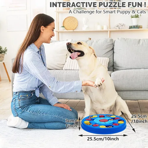 Vista 5 de Joansan Rompecabezas interactivo para perros, juego de rompecabezas interactivo, juguete para perros inteligentes, estimulación de coeficiente