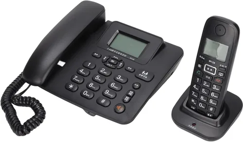 Vista 8 de Sistema telefónico inalámbrico con cable expandible, comunicación digital avanzada de 2.4 GHZ con identificación de llamadas en espera de llamadas