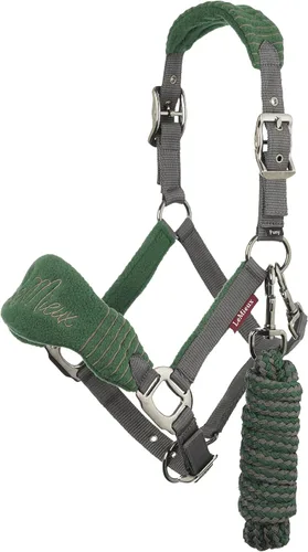 Vista 8 de LeMieux Vogue - Cuello para la cabeza de forro polar, cuello halter y cuerda de plomo, acolchado extra, ajustable en el bordillo y correa