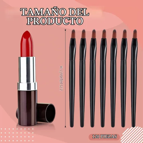 Vista 2 de Yaomiao - 120 cepillos desechables para labios, aplicadores de labios