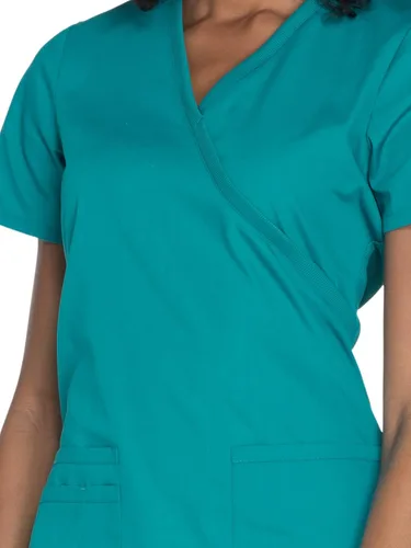 Vista 3 de Cherokee Women's Workwear Originals Mock Wrap Scrubs Shirt
