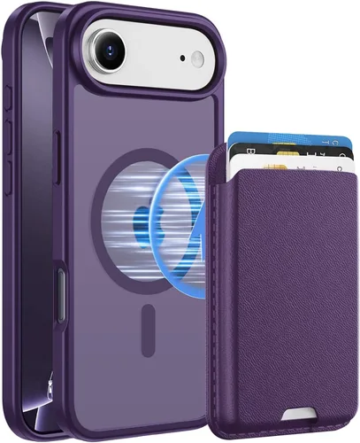 Vista 80 de Funda magnética para iPhone 12 Pro Max, cartera magnética desmontable con soporte para tarjetas, [compatible con MagSafe] grado militar, a prueba