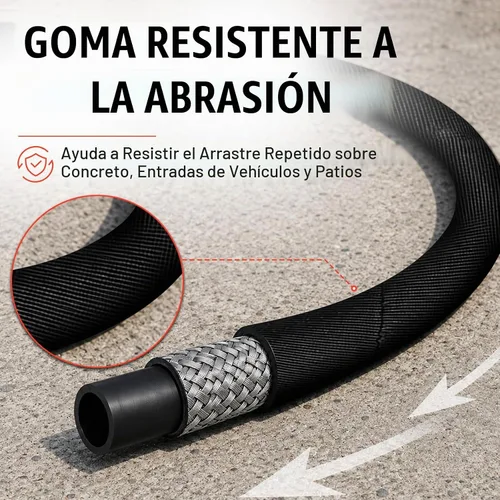 Vista 6 de YAMATIC Manguera para lavadora a presión de 50 pies, alambre de acero trenzado, 4000 PSI Negro