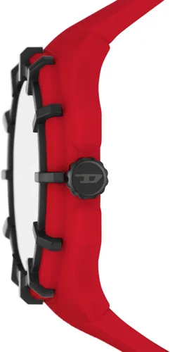 Vista 2 de Diesel Mens 51mm Framed Quartz Lightweight Nylon and Silicone Three-Hand Watch