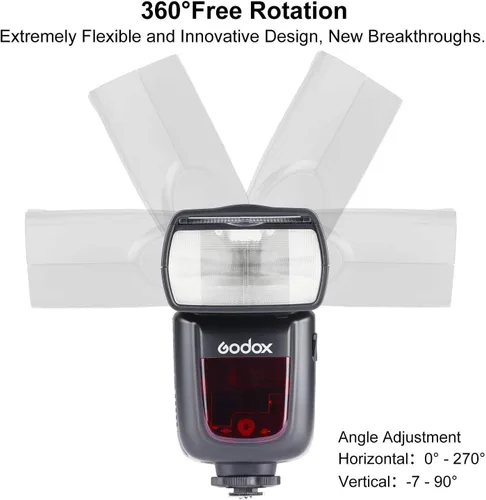Vista 6 de Godox VING V860IIC TTL - Kit de flash de iones de litio para cámaras Canon