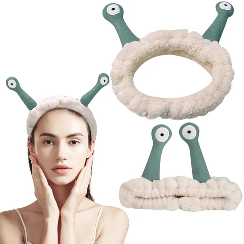 Vista 16 de Bonita diadema de caracol rosa, cara lavada para mujer, maquillaje, ducha, spa