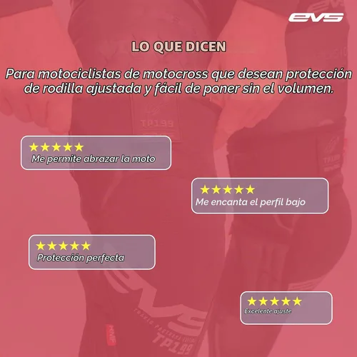 Vista 5 de EVS Sports TP199 - Protector de rodilla/espinilla para montar Resistente a los impactos, ligero y flexible, con diseño de manga para mayor Blackout
