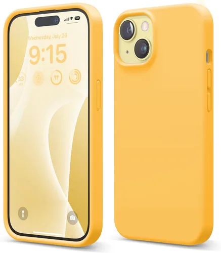 Vista 8 de elago Compatible con Funda para iPhone 15, Funda de Silicona Líquida, Cubierta Protectora de Cuerpo Completo, Resistente a Golpes, Diseño Delgado