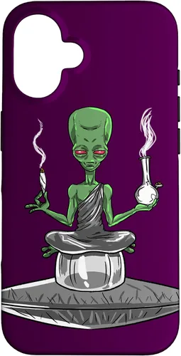 Vista 32 de Alien Smoker Bong Funny ET 420 Weed Space - Funda de regalo para iPhone 17