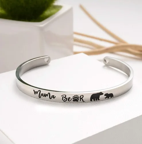 Vista 26 de Pulseras inspiradoras para abuela, mamá, hija, sobrina, tía, grabado, mensaje oculto, pulsera de acero inoxidable, corona de cumpleaños, joyería
