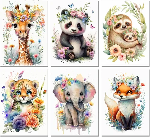Vista 35 de Meothan - Paquete de 12 kits de arte de diamantes 5D para adultos, de animales, cristales redondos, para regalo o para decoración del hogar de 12 x