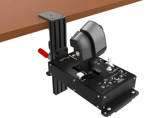Vista 6 de Hikig 2 Pack Desk Mounts for Flight Sim Joystick, Throttle, Hotas Systems Compatible With Thrustmaster Hotas Warthog, Thrustmaster MFD Cougar Pack