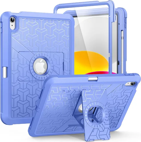 Vista 13 de MoKo Funda para iPad (A16) de 11ª/10ª generación 2025/2022, resistente a prueba de golpes, doble capa protectora de cuerpo completo, protector