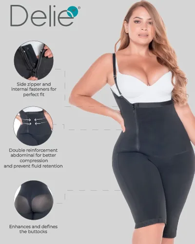 Vista 5 de DELIE Faja Colombiana 021 Prenda de Alta Compresión Levantamiento de Angulos Fajas Control de Abdomina, Fajas Colombianas Moldeadoras