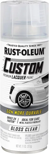 Vista 6 de Rust-Oleum 340569 Pintura en aerosol de laca personalizada para automóviles, 11 oz, gris plateado mate