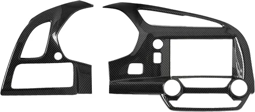Vista 2 de para C7 Corvette Rejilla de Salida de Aire de Control Central de Fibra de Carbono Accesorios de Cubierta para 2014-2019 Chevrolet Corvette C7