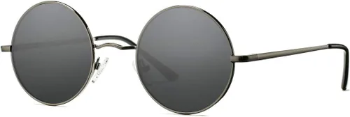 Vista 2 de COASION Gafas de sol polarizadas redondas retro con círculos UV400