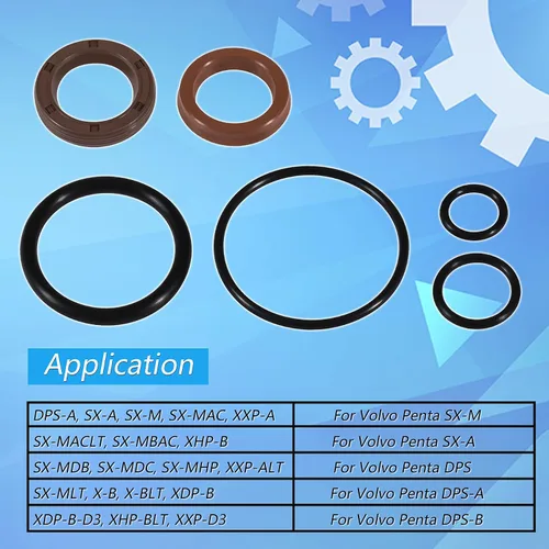 Vista 2 de Para Volvo Penta Dirección asistida Actuador Kit de sello de reparación 21910902 3812269 3860883 FSM018 3862210 3862513