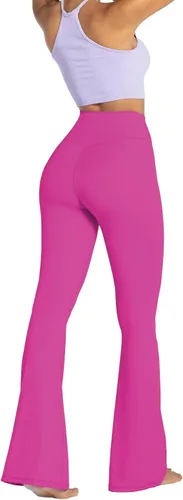 Vista 39 de Sunzel - Leggings acampanados para mujer, con control de abdomen, cintura cruzada y pierna ancha