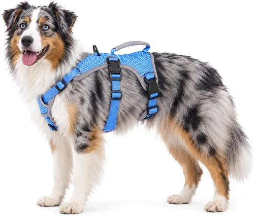 Vista 27 de Huntboo - Arnés para perro a prueba de escape, arnés reflectante con asa, duradero, chaleco ajustable para perros pequeños, medianos y grandes