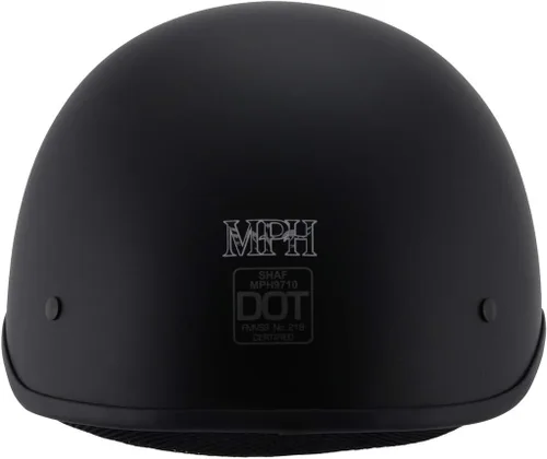 Vista 2 de Milwaukee Performance helmet-mph Bare Bones Dot casco mate – Color Negro Mate Mate negro