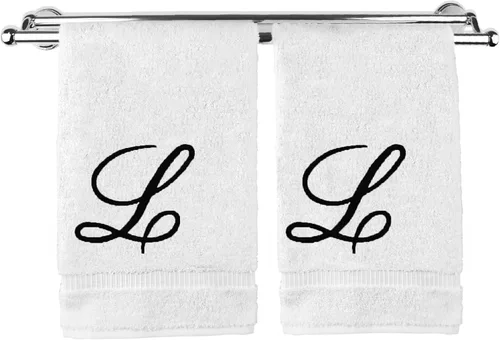 Vista 35 de Toalla de mano con monograma, regalo personalizado, 16 x 30 pulgadas, extra absorbente, 100% algodón turco, acabado de rizo suave, para baño, cocina