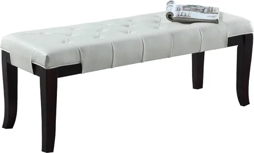 Vista 9 de Roundhill Furniture Linon - Banco de tela copetudo, color marrón