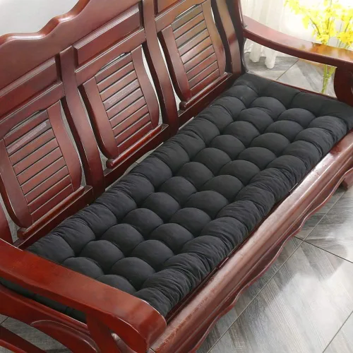 Vista 9 de Cojín para tumbona gruesa para silla de patio, cojín de asiento portátil, colchón, reclinable, almohadilla para sofá, banco, tatami (solo cojín) A