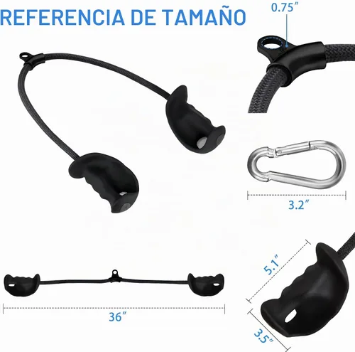 Vista 2 de HXD-ERGO - Cuerda de bíceps con mango ergonómico para culturismo de bíceps Arm Blaster