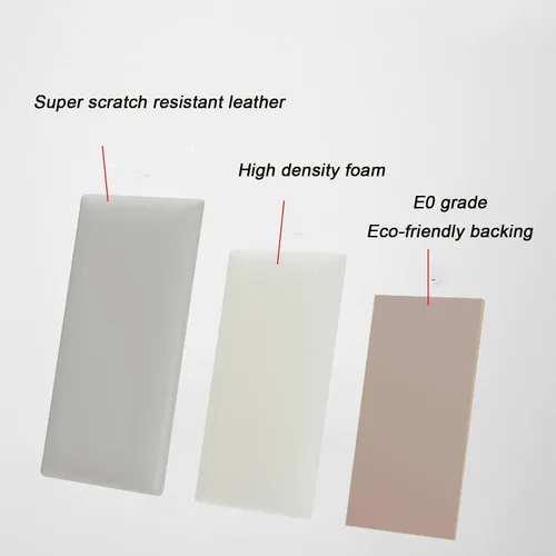 Vista 5 de Paneles tapizados para pared, cojín anticolisión, cabecera tapizada impermeable 3D, panel de protección contra lesiones