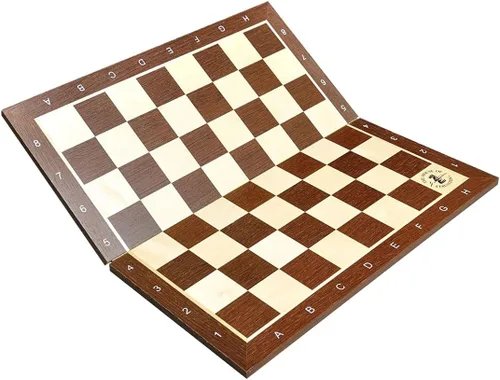Vista 8 de Tablero de ajedrez de madera plegable de palisandro y arce africano - Cuadrados de 2.25" Palisandro africano
