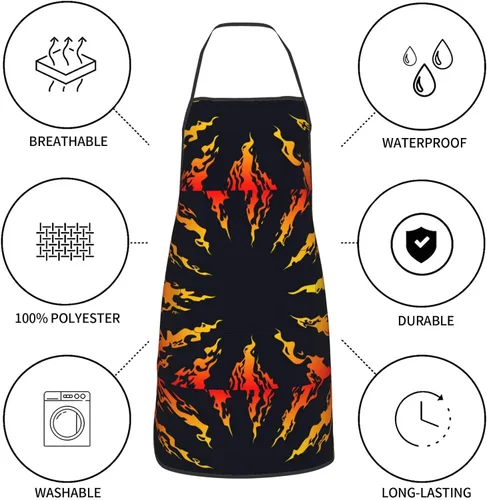 Vista 6 de Delantales impermeables con bolsillo espacioso para parrilla