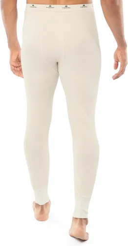Vista 2 de Indera Pantalones largos de algodón pesado, ropa interior térmica para hombres en tallas altas naturales