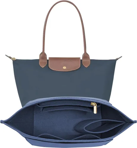 Vista 12 de LOUKAYCCI Organizador de fieltro para bolsa Longchamp Le Pliage (S, beige)