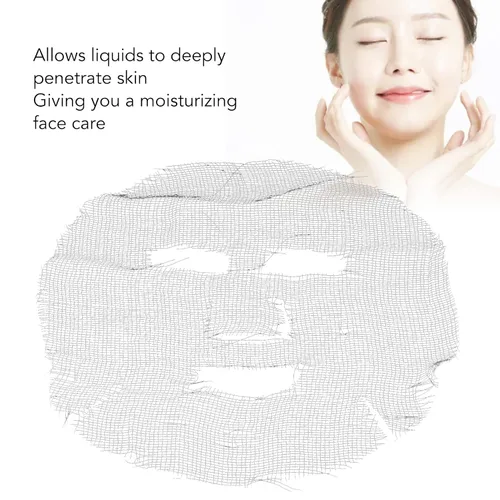 Vista 6 de Yosoo Máscaras faciales de gasa, 50 unidades, máscara de gasa fuerte permeabilidad, absorción de agua, desechables, hojas de máscara facial