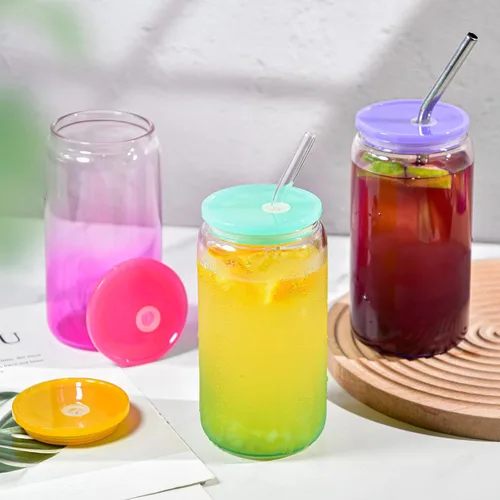 Vista 7 de 40 Piezas Tapas Acrílicas para Vasos de Vidrio de 16 Onzas Tapas de Repuesto de Vasos de Plástico a Prueba de Derrames Tapa de Vaso de Vidrio
