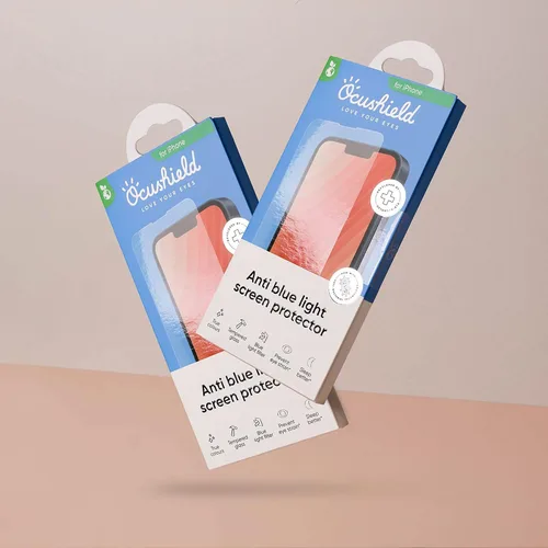 Vista 9 de Ocushield - Protector de pantalla de vidrio templado anti luz azul para iPhone 7 Plus iPhone 8 Plus - Protege tus ojos, reduce las migrañas