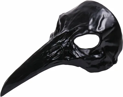 Vista 2 de Scary Creepy Crow Raven Halloween Cosplay Masquerade Party Face Mask Horror Devil Raven Face Eye Mask