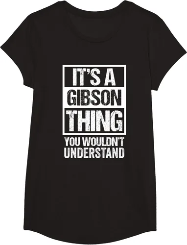 Vista 3 de It's A Gibson Thing You would Not Understand - Camiseta con nombre familiar, Negro, S