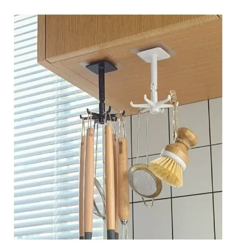 Vista 4 de Soporte Ganchos Giratorios De 360 Grados Para Cocina .CV